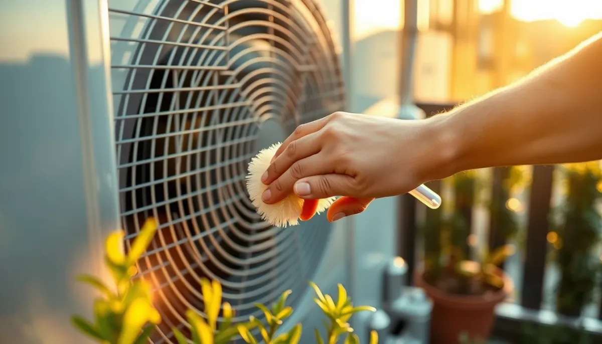 Nettoyage de l'unité extérieure d'une climatisation réversible